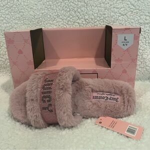 Juicy Couture Blush Furry Slides